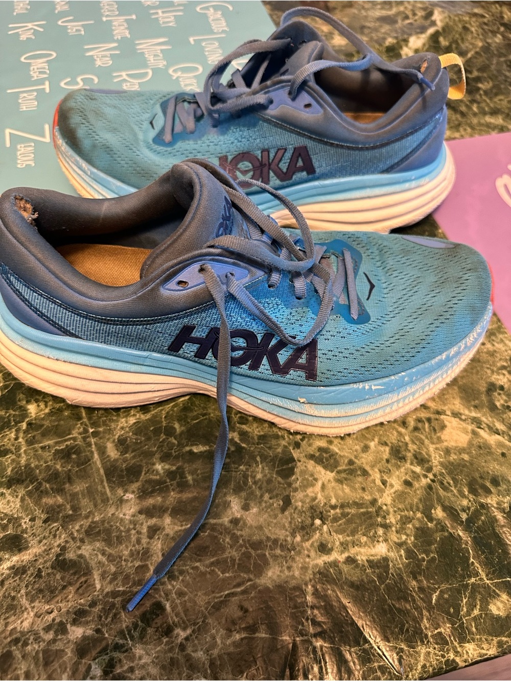 Hoka Women's Teal-Blue Running Sneakers
